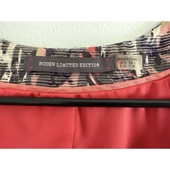 Boden Limited Edition Floral Print Shift Dress Women Size 2 Cap Sleeve Summer - Picture 3 of 9